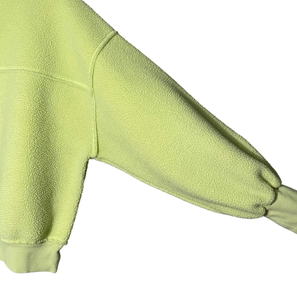 Pilcro Light Neon Green Fleece Crew Neck Sweater - Picture 7 of 9